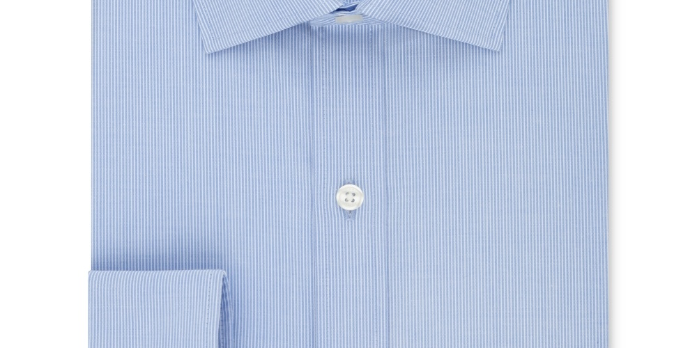 Tommy Hilfiger Men's Collared Athletic Fit Dress Shirt Blue Size 16X34X35