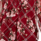 Charter Club Women's Mixed Print Split Neck Top Red Size Petite Small