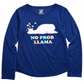 Max & Olivia Little & Big Girl's Llama Print Pajama Top Blue Size Medium