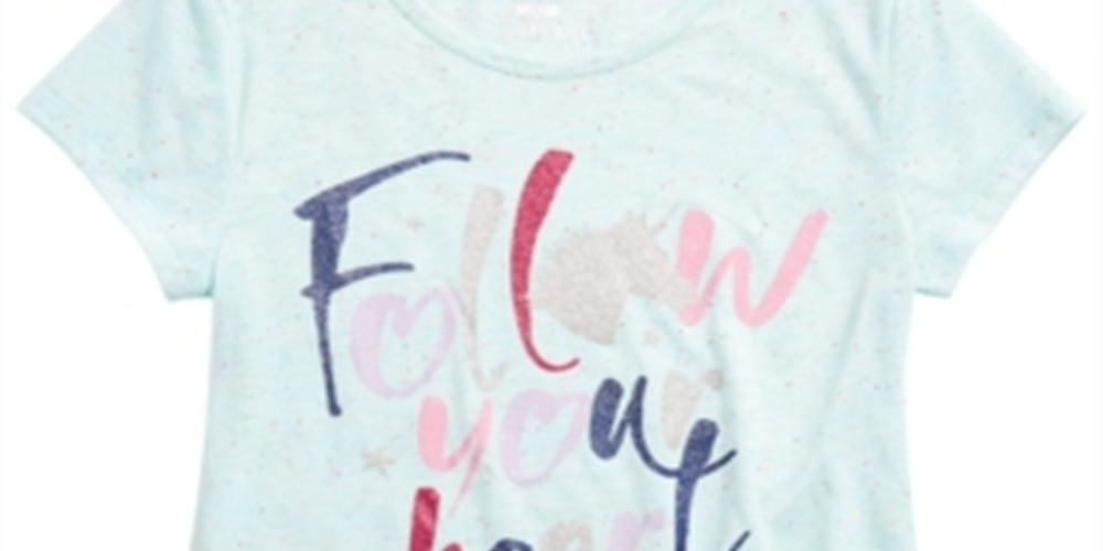 Max & Olivia Little & Big Girl's Heart Print Pajama Top Blue Size 10/12