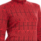 Karen Scott Women's Fair Isle Printed Mock Neck Top Red Size Petite XL