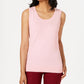 Charter Club Women's Sleeveless Crew Neck Sweater  Pink Size X-Large