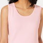 Charter Club Women's Sleeveless Crew Neck Sweater  Pink Size X-Large