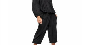 Free People Unisex Long Sleeve Crew Neck Top Black Size X-Large