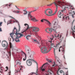Charter Club Women's Printed Cotton 3/4 Sleeve Top Pink Size X-Small