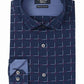 Quiksilver Men's Heritage Slim Fit Stitched Pattern Dress Shirt Blue Size 16.5x32-33