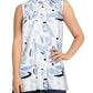 Alfani Women's Button Down Collared Tunic Top White Multi  Size Petite S