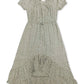Style & Co Women's High Low Peasant Dress Green Size Small