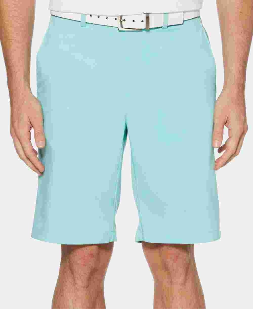 PGA Tour Men's Classic Fit Stretch Heather Performance Shorts Green Size 30