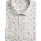 Bar III Men's Floral Print Slim Fit Button Down Shirt White-Pink  Size S