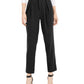 Bar III Women's Pleated Zippered Straight Leg Wear To Work Pants Black Size 8