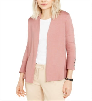 Alfani Women's Snap Sleeve Cardigan Pink - Clay Size Petite S