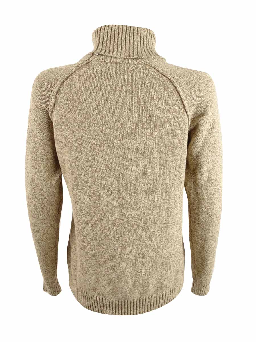 Karen Scott Women's Cotton Turtleneck Sweater Brown Size Petite Small