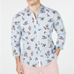 INC International Concepts Men's Floral Stripe Button Down Shirt Blue Size XXX-Large