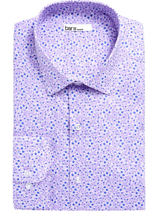 Bar III Men's Stretch Slim Fit Dress Shirt Lavander Size S