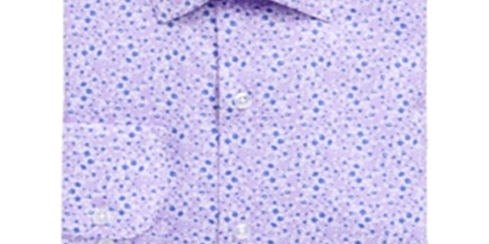 Bar III Men's Stretch Slim Fit Dress Shirt Lavander Size S