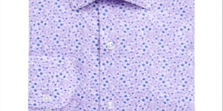 Bar III Men's Stretch Slim Fit Dress Shirt Lavander Size S