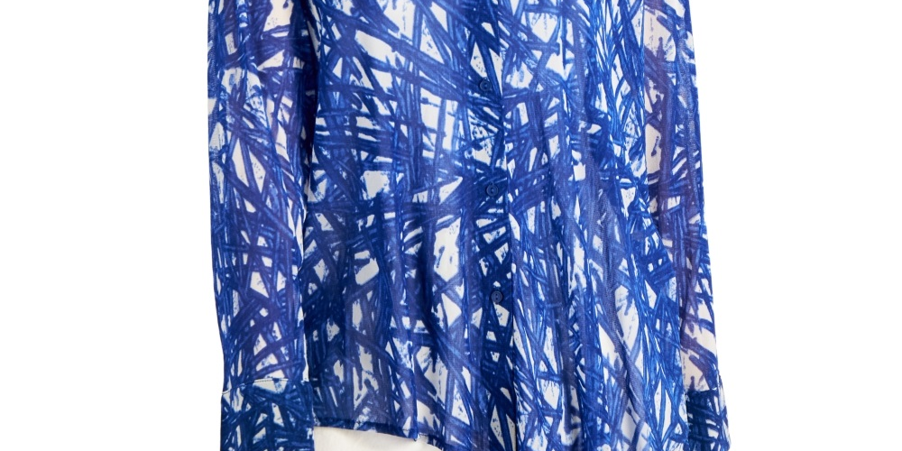 Alfani Women's Oversized Asymmetric Blouse Navy Size Large