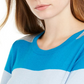 Maison Jules Women's Color Block Long Sleeve Jewel Neck T-Shirt Sweater Blue Size X-Large