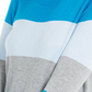 Maison Jules Women's Color Block Long Sleeve Jewel Neck T-Shirt Sweater Blue Size X-Large