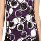 Alfani Women's Printed Scoop Neck Top Purple Size X-Small