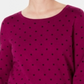 Karen Scott Women's Printed 3/4 Sleeve Sweater Autum Berry  Size Petite S