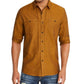 American Rag Men's Cotton Herringbone Button Down Shirt Yellow Size Large