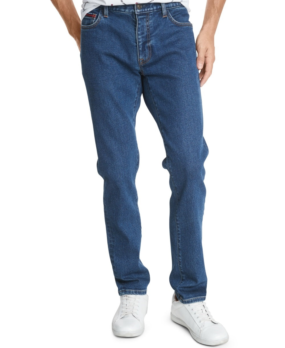 Tommy Hilfiger Men's Slim Tapered Fit Stretch Jeans  Blue Size 34X30