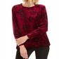 Karen Scott Women's Floral Print Sweatshirt Purple Size Petite Small
