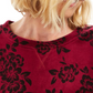 Karen Scott Women's Printed Long Sleeve Jewel Neck Evening Sweater Purple Size Petite Medium
