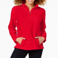 Karen Scott Women's Zip Neck Top Red Size Petite L