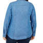 Charter Club Women's Chambray Shirt Blue Demin Size XX-Large