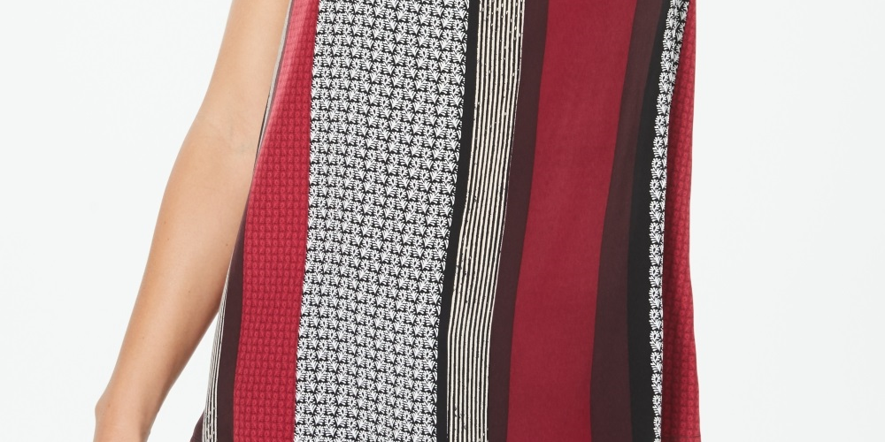 Alfani Women's Colorblocked Sleeveless Top Red Size Medium