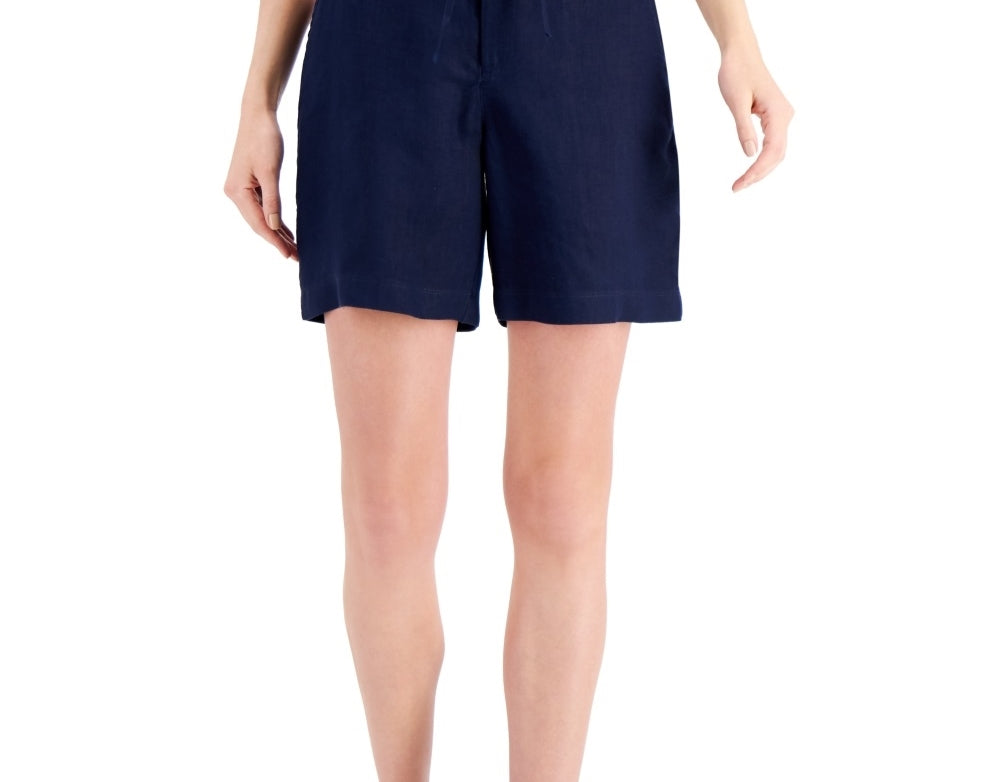 Charter Club Women's Pull On Shorts Blue Size X-Large
