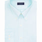 Club Room Men's Classic/Regular Fit Stretch Wrinkle Resistant Solid Pinpoint Dress Shirt Green Size 18/36-37