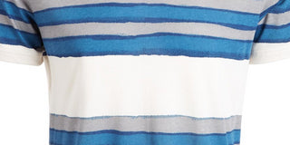 American Rag Men's Striped V Neck T-Shirt White Size XX-Large