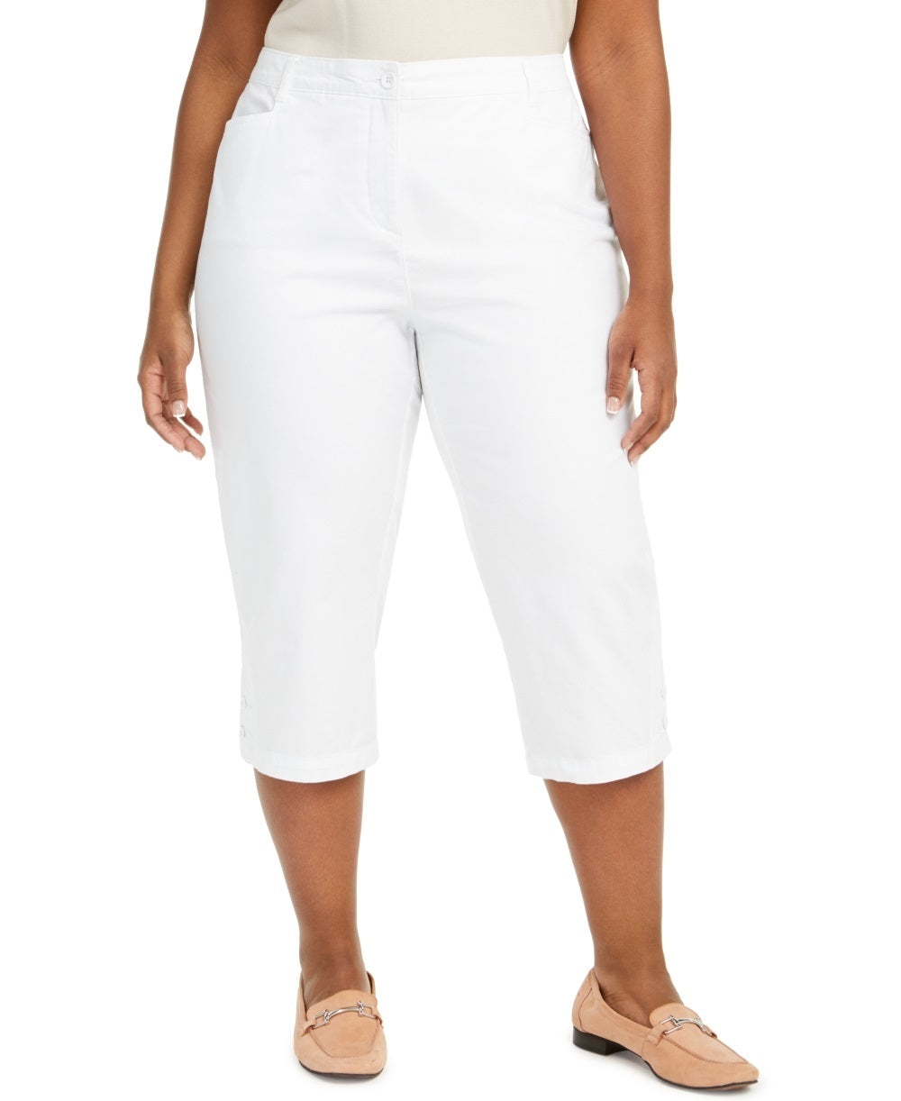 Karen Scott Women's Capri Pants White Size Petite Small