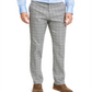 Tommy Hilfiger Men's Plaid Th Flex Stretch Modern Fit Dress Pants-Gray Size 34X34