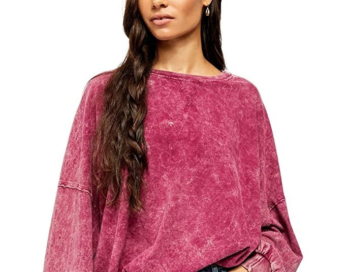 Free People 213 Tee Wine Dark Red Size Medium