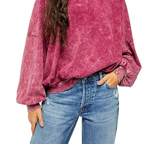 Free People 213 Tee Wine Dark Red Size Medium