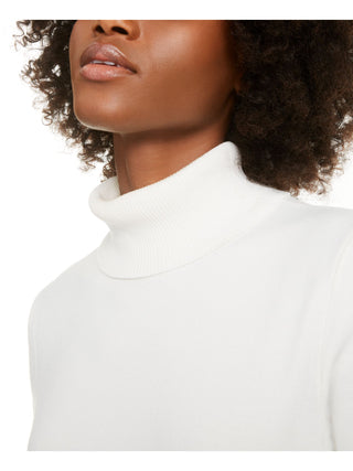 Alfani Women's Turtle Neck Wear to Work Sweater White Size Large