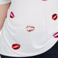 INC International Concepts Women's Plus Sequin Lips Top White Size 0X