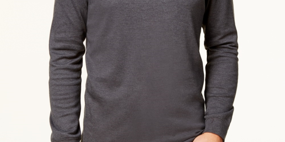 Club Room Men's Solid Mock-Neck Shirt Dark Gray Size XX-Large