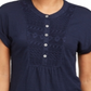 Style & Co Women's Crochet Bib Textured Top Blue Size XX-Large