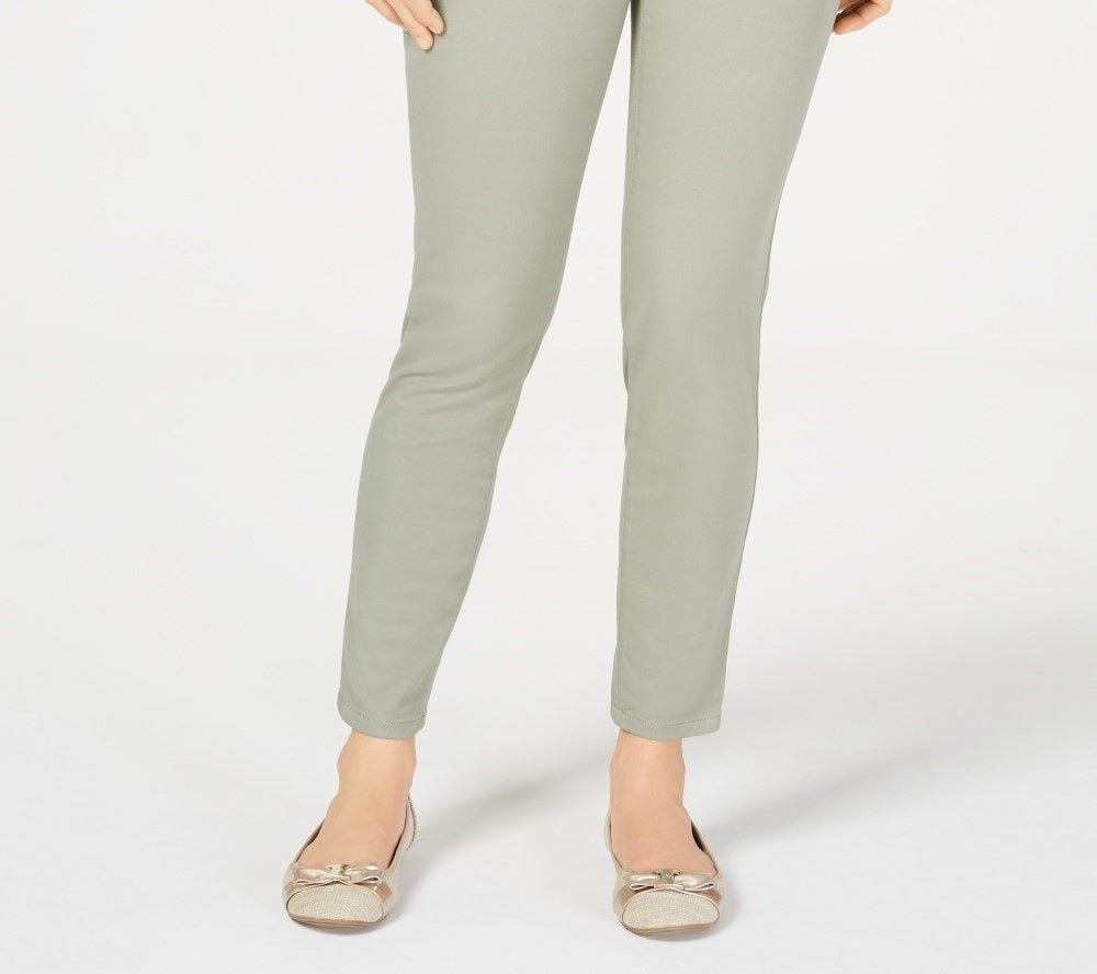 Charter Club Women's Petite Bristol Skinny Ankle Jeans Green Size 10 P