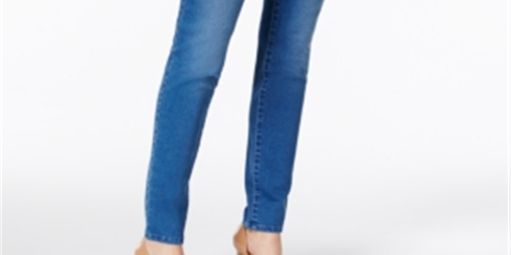 Style & Co Women's Curvy Fit Skinny Jeans Blue Size 4