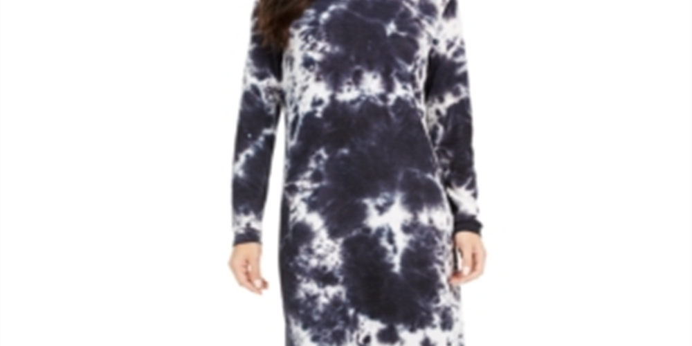 One Clothing Junior's Tie Dye MIDI Dress Blue Size XL