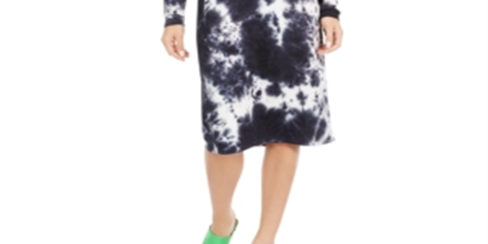 One Clothing Junior's Tie Dye MIDI Dress Blue Size XL