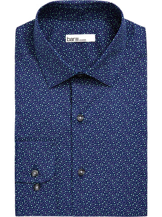 Bar III Men's Maxs Slim Fit Performance Dress Shirt Blue Size S 14-14/5