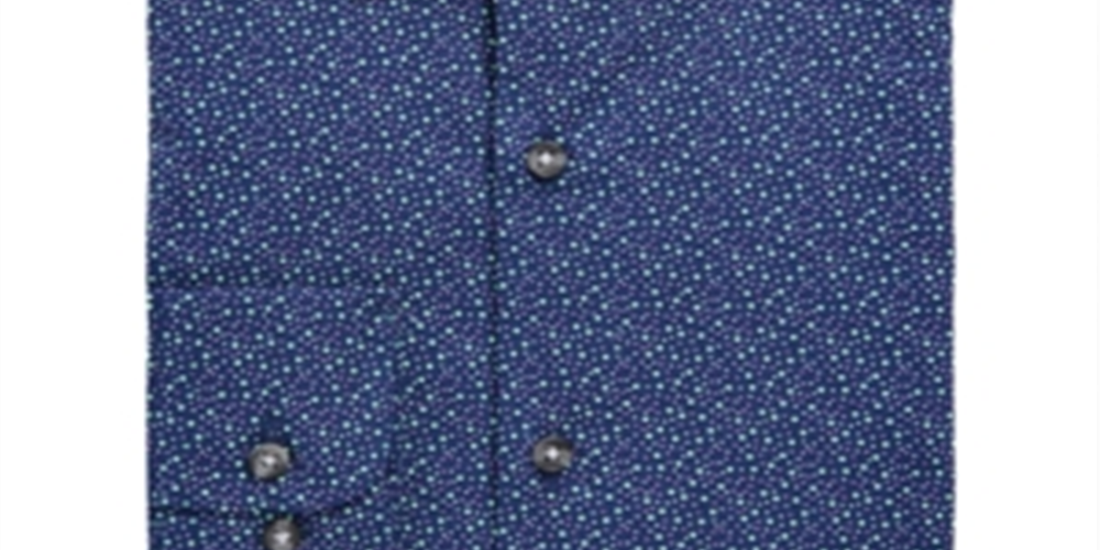 Bar III Men's Maxs Slim Fit Performance Dress Shirt Blue Size S 14-14/5